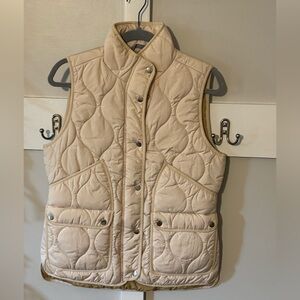 J. Crew Quilted Cream Vest